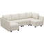 Canapé de salon modulaire en U en velours de 7 pièces de 112 po Allison-101644922