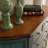 European Style Half-Round Storage Accent Cabinet