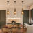 Retro Rattan Hand-Woven Pendant Light Adjustable Height