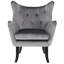 Neuman Velvet Wingback Chair-1497812703