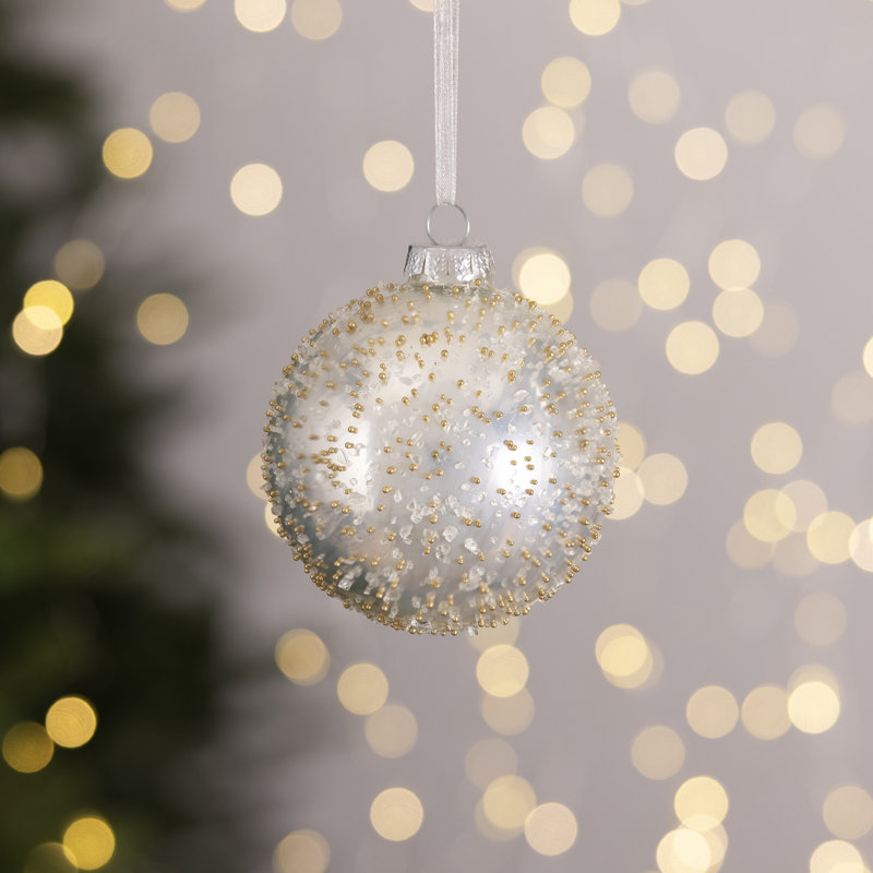 12 Piece Glass Bauble Collection, Champagne