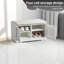 Banc de rangement pour chaussures avec 2 portes