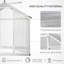 Serre en polycarbonate de 8 pi L x 6 pi avec évent de toit pour la ventilation et gouttière pour l'hiver-123051929