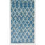 Tapis de couloir marocain berbère Tulu en bleu clair. 100 laine