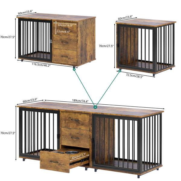 Archie & Oscar FROME 2-in-1 Furniture-Style Dog Crate with Drawers DDDC9D02C63049C7AAA9BEA32F929D0C