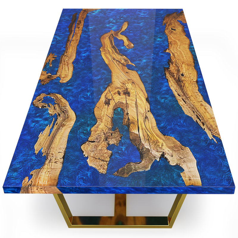 Morano Coffee Table, Pearl Blue, 17.7" H x 55.1" L x 27.5" W