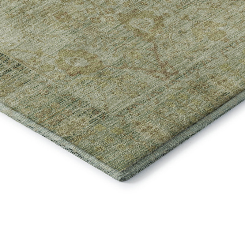 Premium Machine Washable Wayne AMF1106 Global Rug, Rectangle 10' x 14'