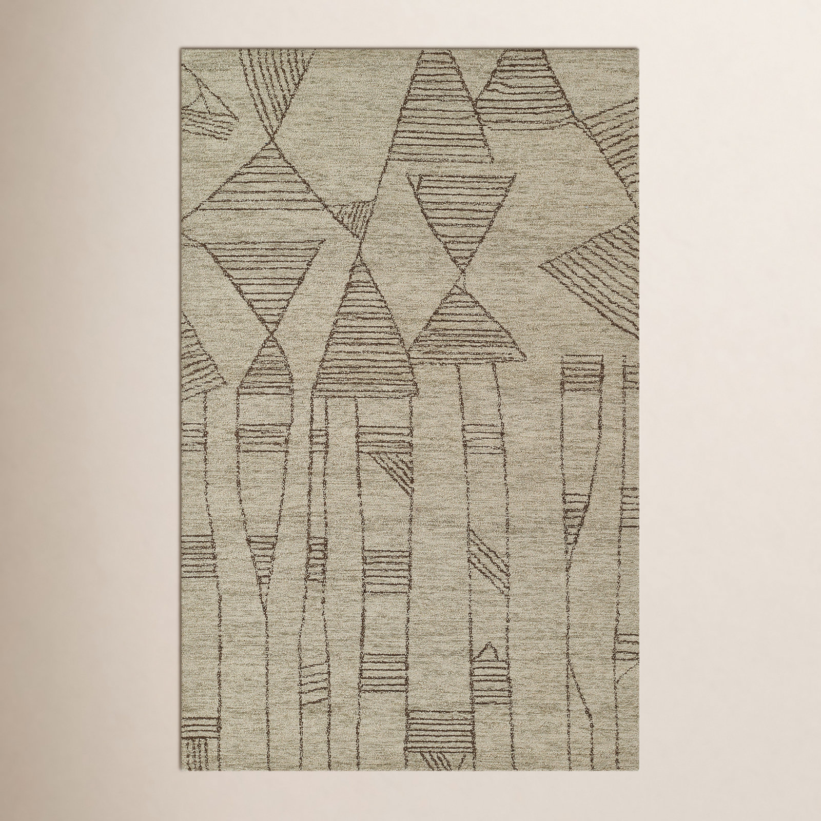 Ann-Sophie Brown/Ivory Rug, Rectangle 3'6" x 5'6"
