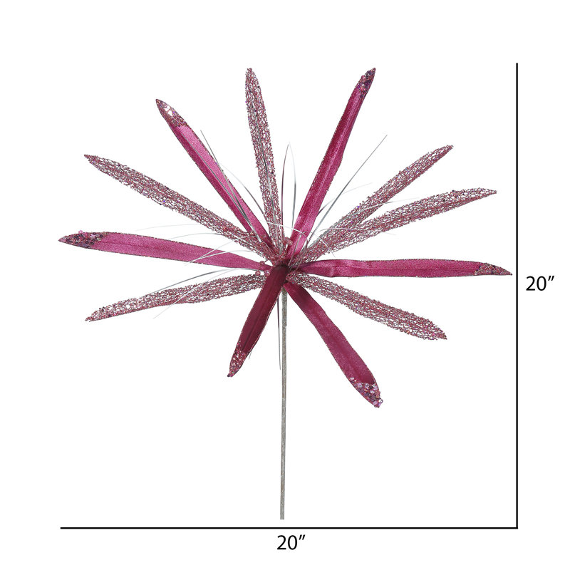Décoration de Noël artificielle 24 po, 20 po en velours Papyrus, Mauve