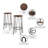 Cadell Round Wood Bar Stools with Hairpin Legs-851581574