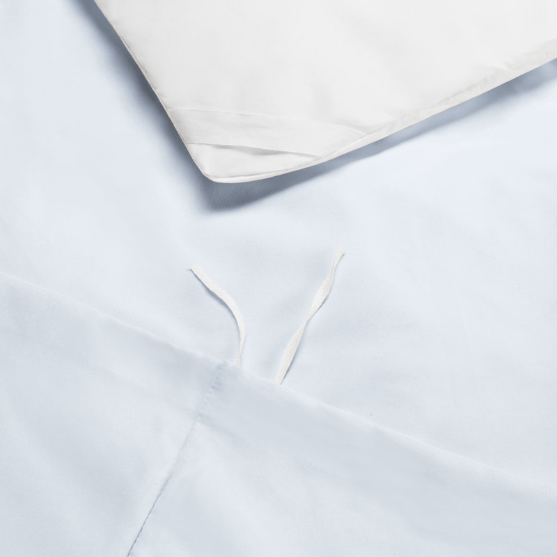 Ensemble de housse de couette ultra-doux, Bleu givré, Housse simple + 1 taie décorative