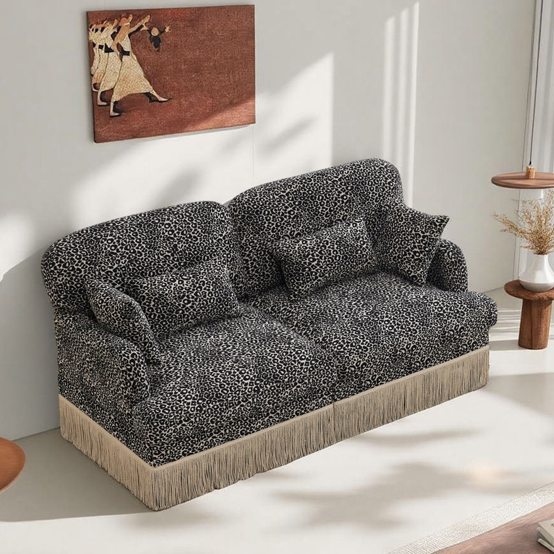 Canapé en chenille 69,2 po, Noir