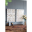 Boîte décorative murale à 2 feuilles avec cadre ombré de 23,5 x 1 x 35,5 po, fabrication en papier sophistiquée, décoration de 2 espaces de bureau et de famille, beau travail délavé gris, embellissement moderne