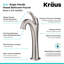 Ensemble de lavabo vasque de salle de bain en céramique blanche avec robinet KRAUS Elavo-35678467