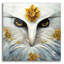 «Snowy White Owl» par Tanya Mavric, art mural en verre acrylique-902140066