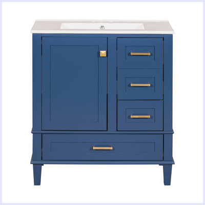 Modern Bathroom Cabinet with Sink Combo Set