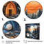 «Orange Orange Winters Papercut Landscape III», reproduction d'art sur toile-800864576-800864607