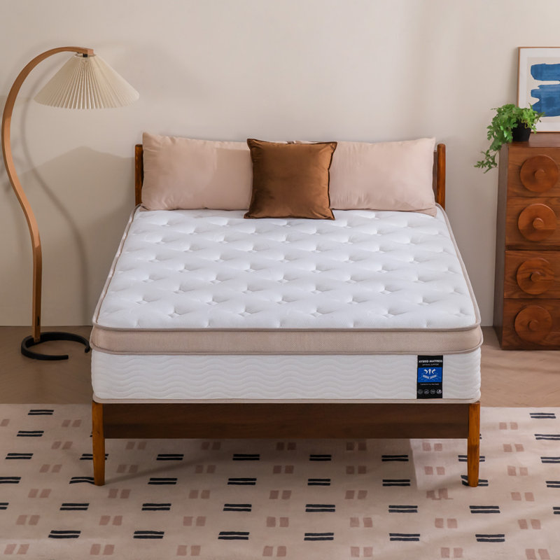 12" Plush Memory Foam Hybrid Mattress In A Box, Oeko-tex® Certified, Queen, 12"