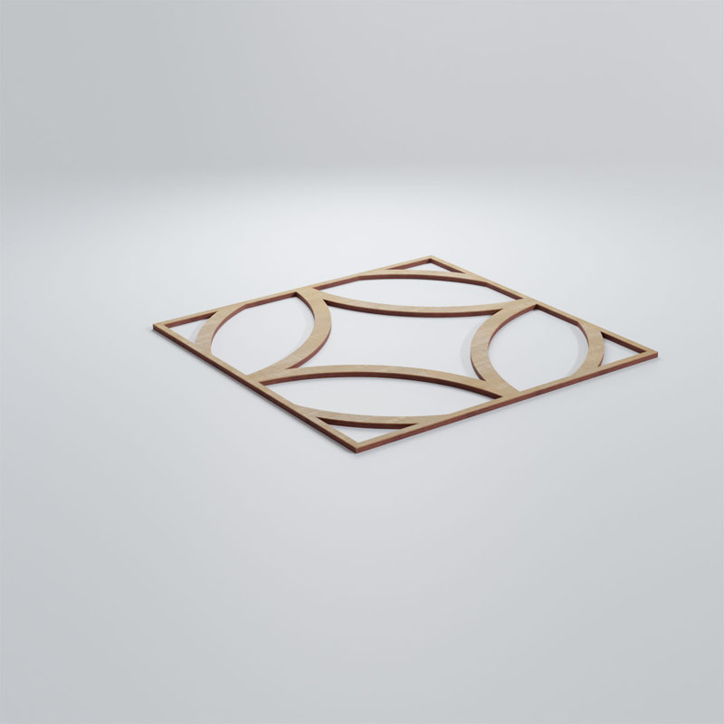 Crosby 15.38" x 15.38" Wall Panelling, Birch