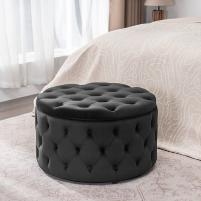 Amram Tufted Round Storage Ottoman