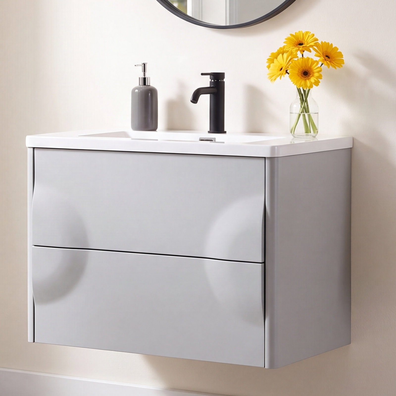 Armande 30" Cedar Single Bathroom Vanity, Light Gray