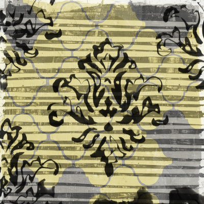 Deconstructed Damask I 1 Piece Wrapped Canvas Wall Art