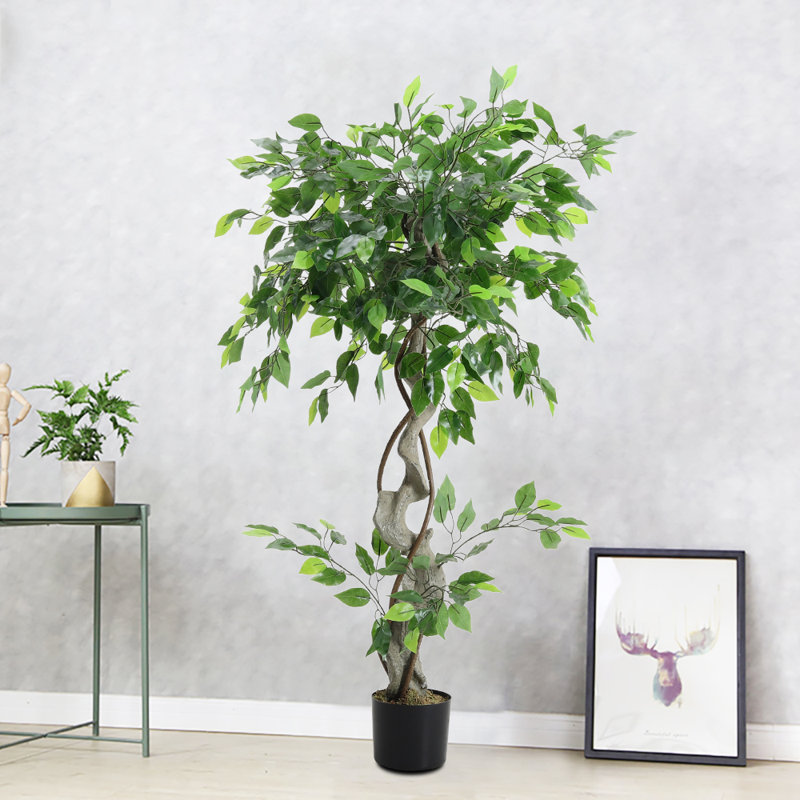120cm Artificial Banyan Tree in Pot for Indoor Outdoor Decor