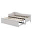Lit de jour simple tapissier en L rembourré en forme de L avec lit gigogne-23119509