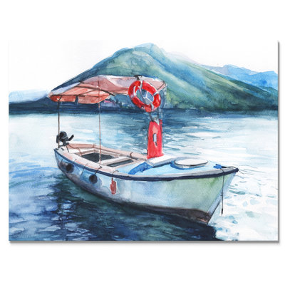 «Fishing Boat In Ocean Scenery», reproduction sur toile flottante
