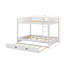 Lit superposé en bois avec lit gigogne-2006766099