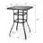 Sour Citrus 3-Piece Bar Table and Chairs Set Outdoor Bar Set with All Weather PVC-coated polyester Swivel Bar Stools and Acrylic Top Bar Height Table for Deck, Poolside, Garden, Porch