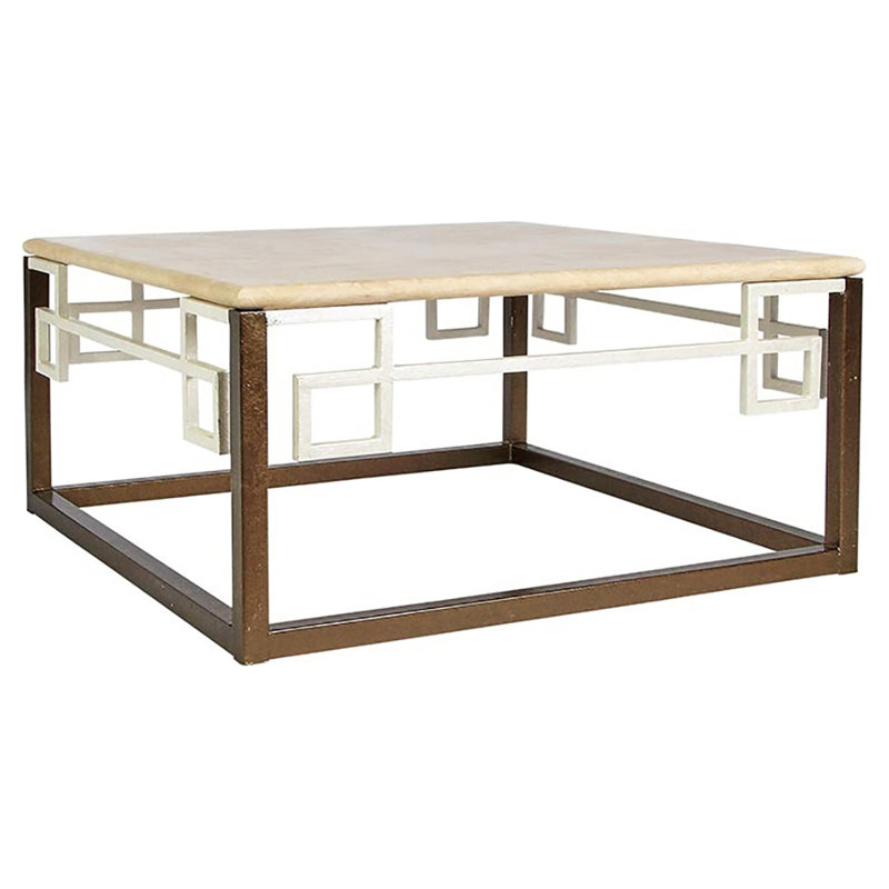 Hierapolis Frame Coffee Table, Lite Travertine