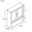 Élégante armoire murale de salle de bain avec portes à double miroir - tablettes réglables peintes en blanc pratiques et peu encombrantes Instructions d'assemblage incluses