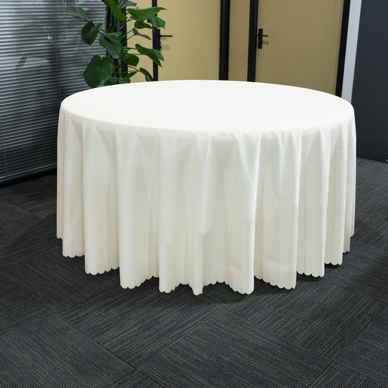 Table de salle à manger ronde de 5 pi avec banquette et nappe pliante 60 po