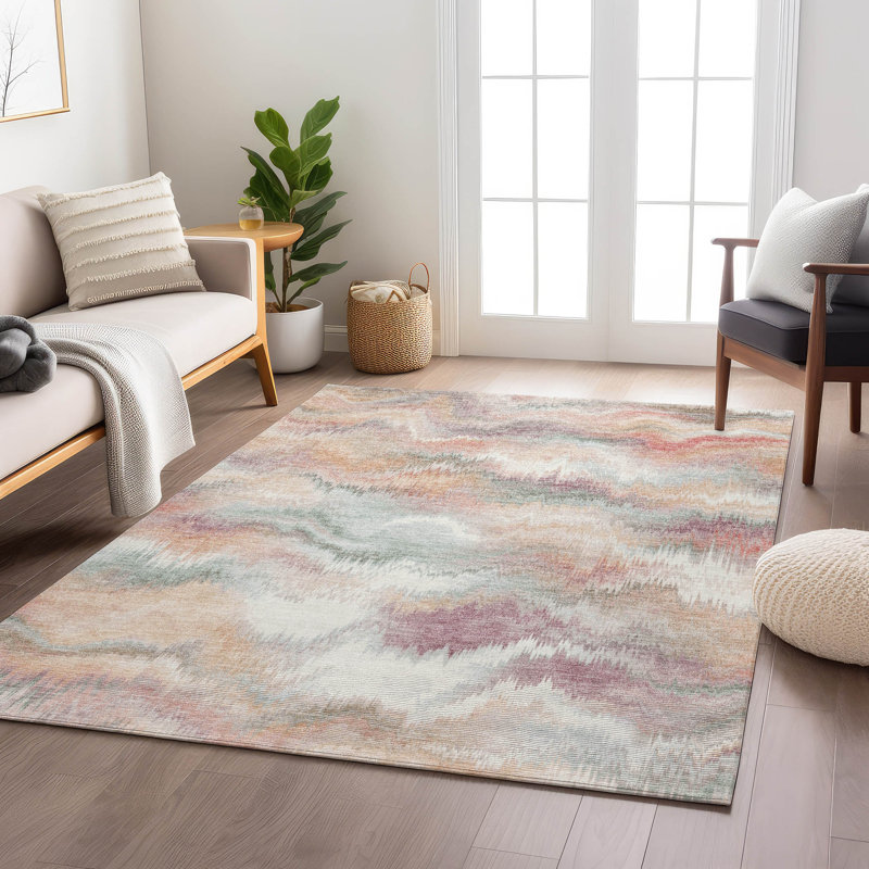 Tapis tourbillon intérieur / extérieur lavable à la machine London ACN2258, Rectangle 9 pi x 12 pi