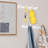 White Horizontal Aluminum 4-Hook Hanger