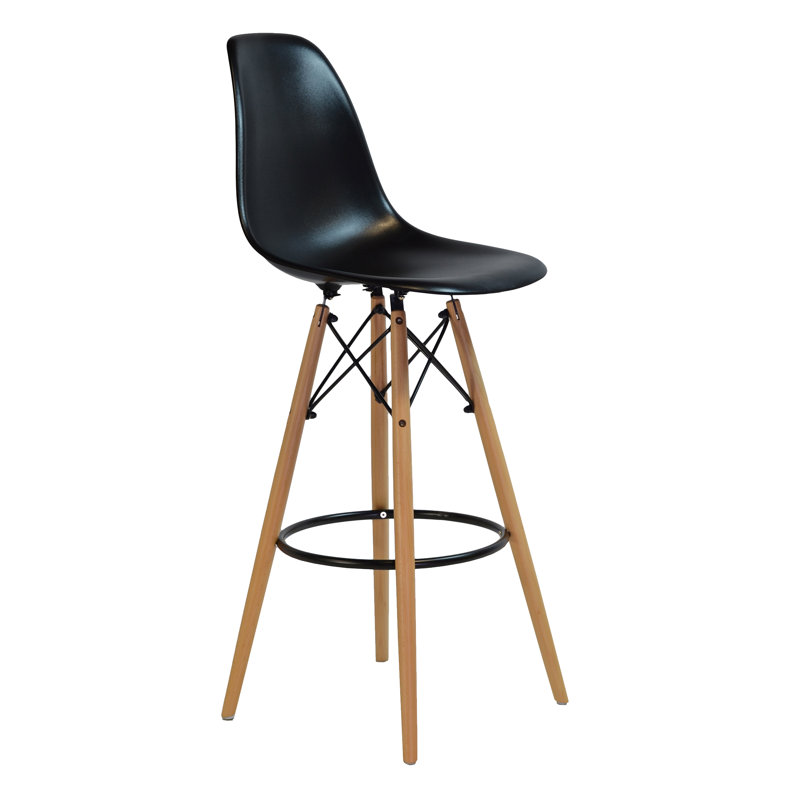 Arum Upholstered Counter Stool, Black