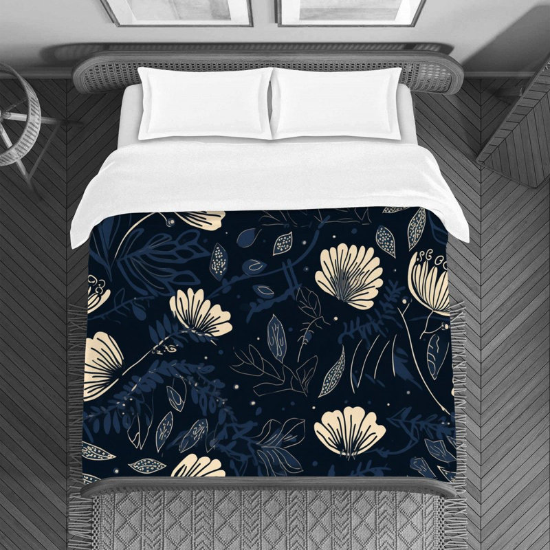 Luxury Floral Duvet Cover, Twin Duvet Cover