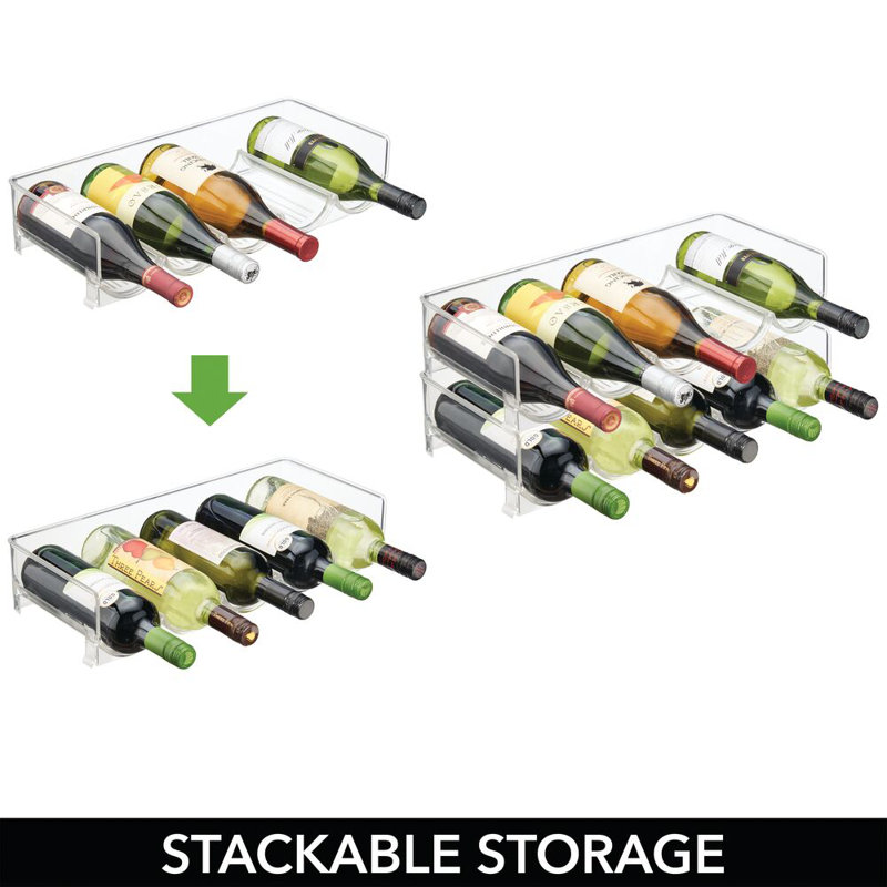 Tabletop Wine Bottle & Glass Rack in