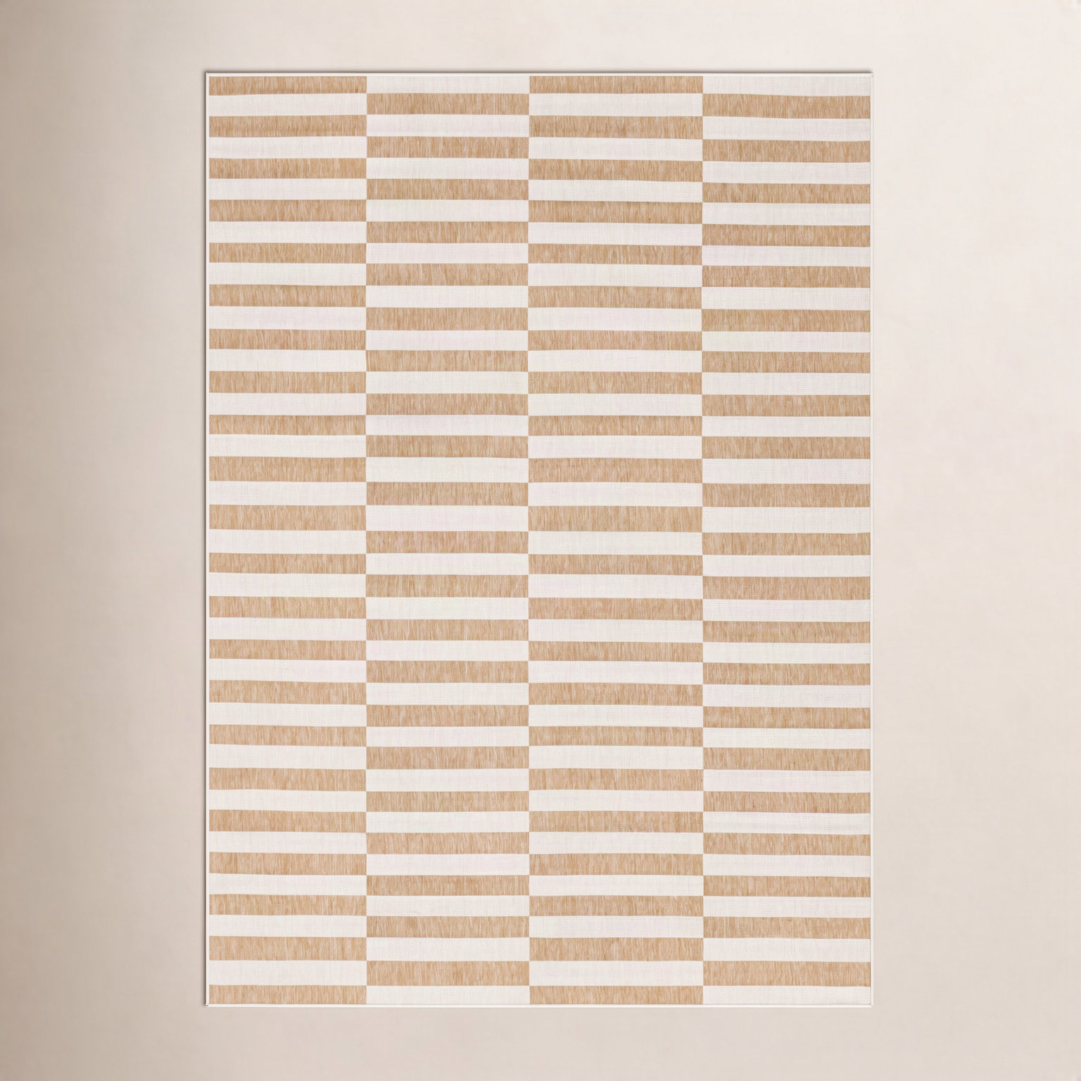 Robinson Taupe Ivory Outdoor Rug, Rectangle 8' x 11'4"