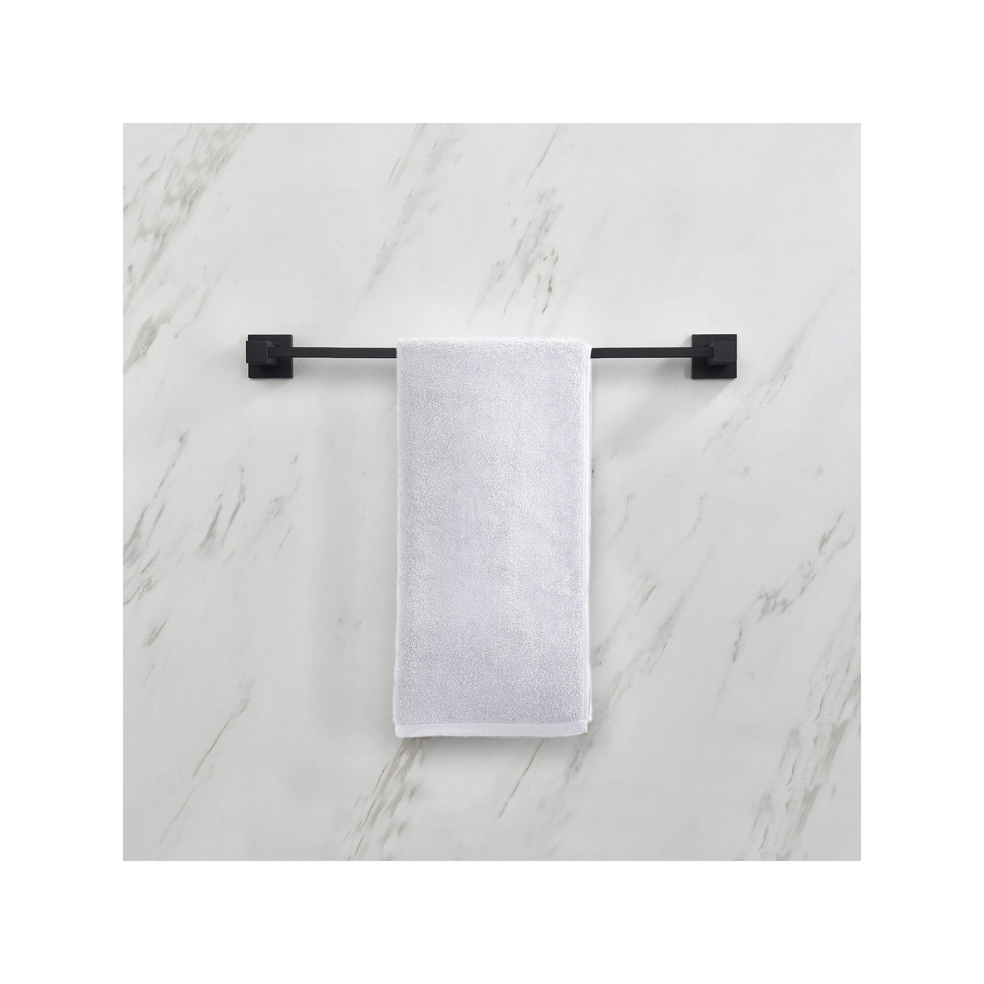 Cube 19.44'' Towel Bar, Matte Black