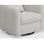 Fauteuil d'appoint pivotant Vira, tissu, dossier capitonné-103215123