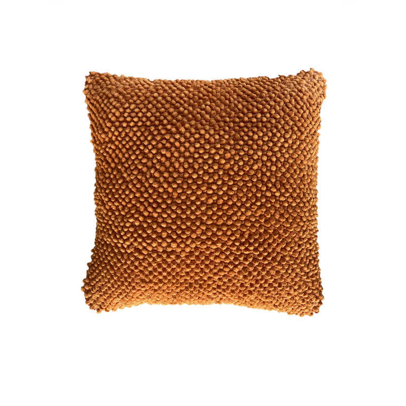 Cotton Throw Pillow, Orange