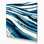 Toile horizontale horizontale rayée bleu acier