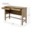 Table d'appoint en bois massif avec tiroirs - aspect naturel récupéré, finition fonctionnelle 2, rangement fonctionnel, détails