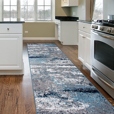 Willington Abstract Gray/Blue Rug