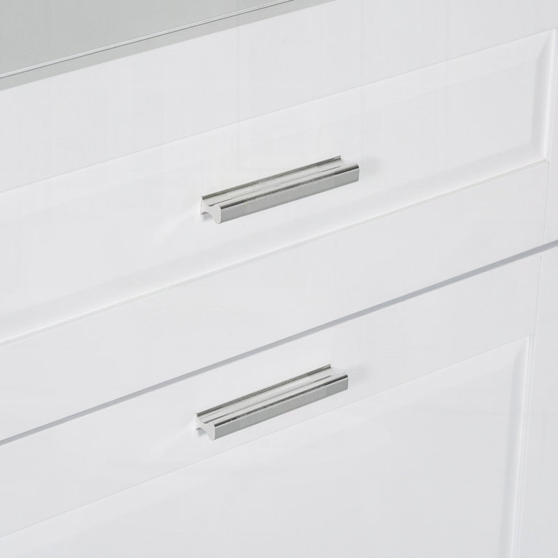 Grande armoire de salle de bain avec panier à linge, Blanc