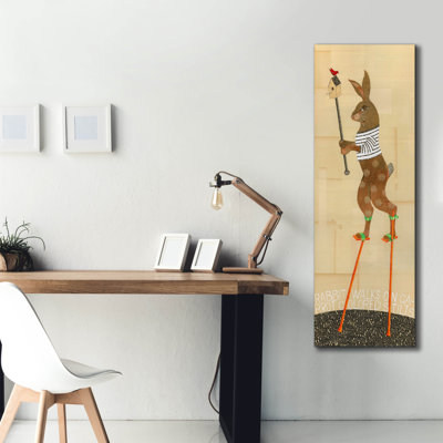 «Rabbit On Stilts» par Judy Verhoeven, art mural sur toile