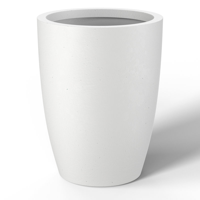 Drumagorgan Handmade Pot Planter, Crisp White, 18.5" H x 14" W x 14" D