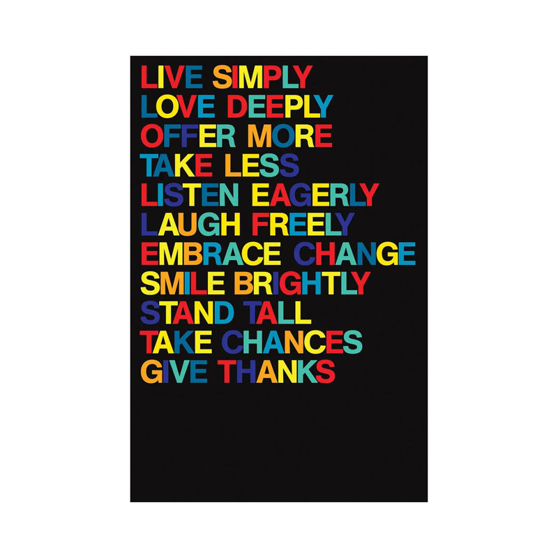For A Better Life (Colors On Black) by The Usual Designers - No Frame Gallery-Wrapped Canvas Giclée on Canvas